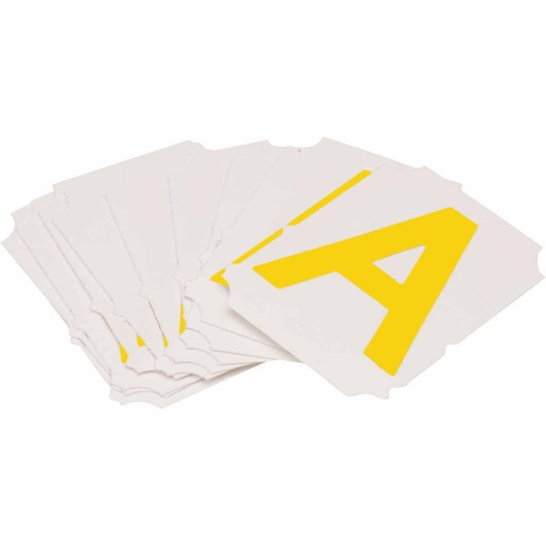 Brady Quik-Align 5060 Series Polyester 2 in Lbl Legend: A Yellow 10PK 5060P-A - main